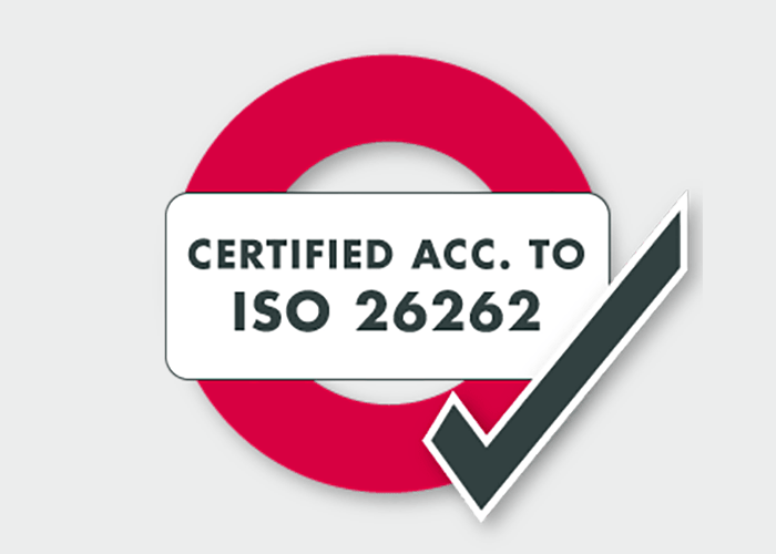 PLATO Functional Safety is certified according to ISO 26262.
